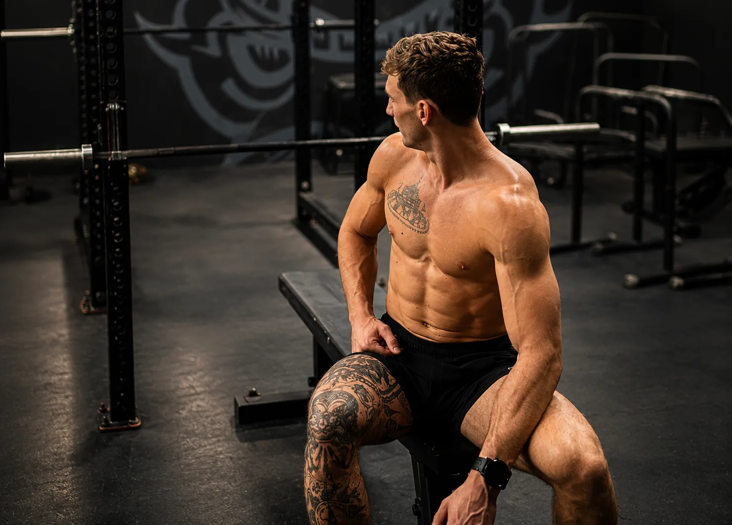 Structured fighter program bench press session